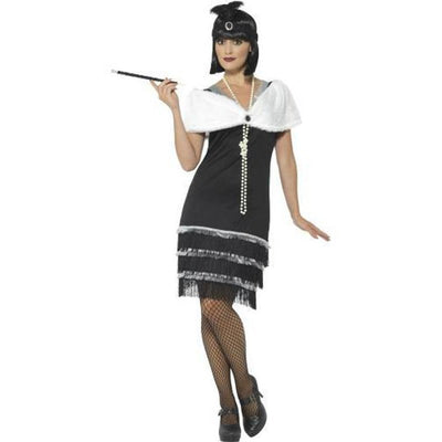 Flapper Costume - Fur Stole - Jokers Costume Mega Store