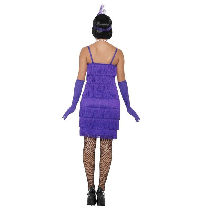 Flapper Costume - Purple, with Short Dress - Jokers Costume Mega Store