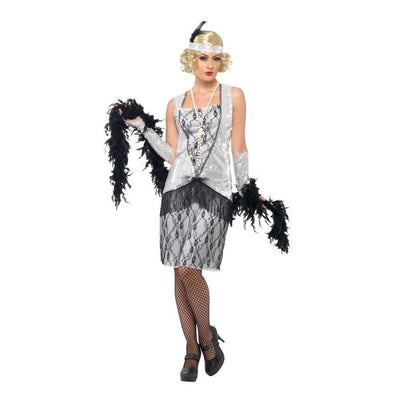 Flapper Costume - Silver - Jokers Costume Mega Store