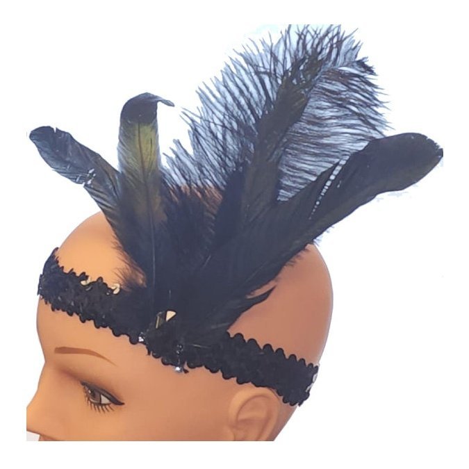 Flapper Headband Navy (Uw) - Jokers Costume Mega Store