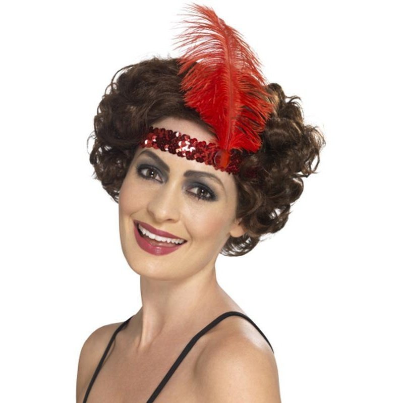 Flapper Headband, Red - Jokers Costume Mega Store