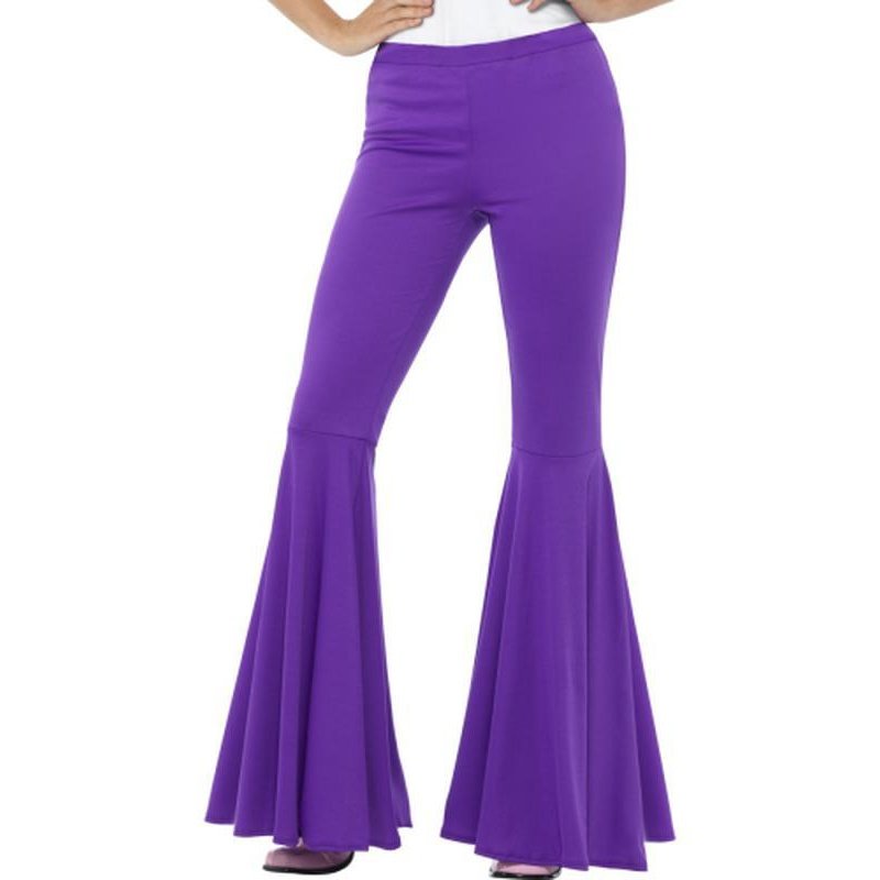 Flared Trousers, Ladies - Purple - Jokers Costume Mega Store