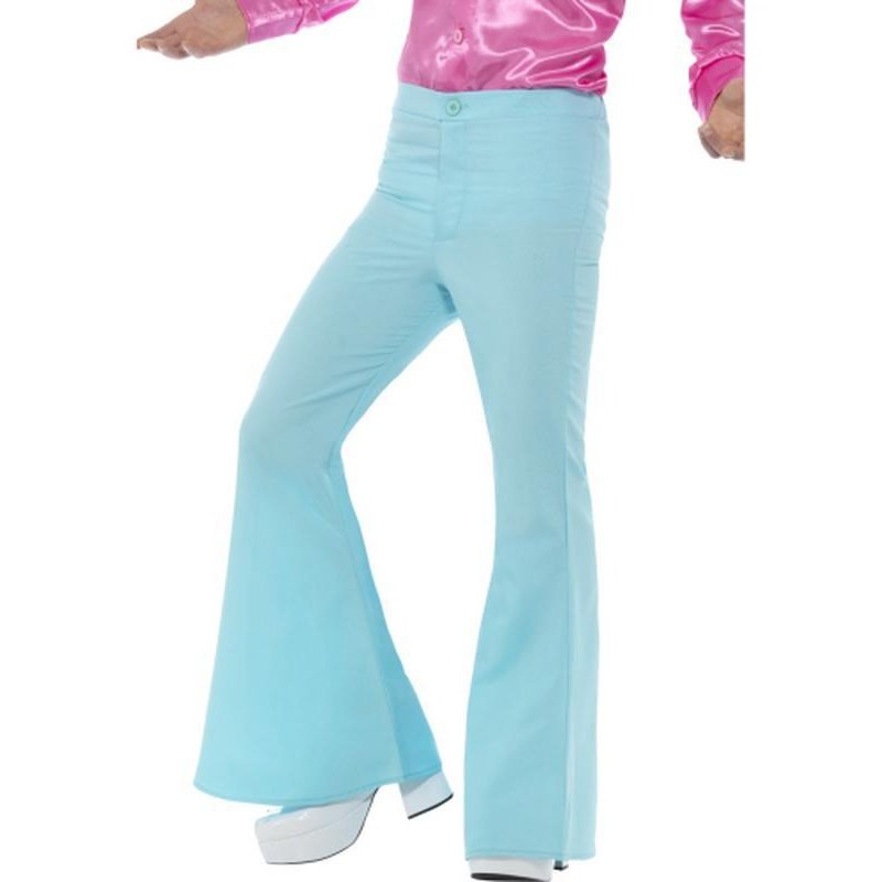 Flared Trousers, Mens - Blue - Jokers Costume Mega Store