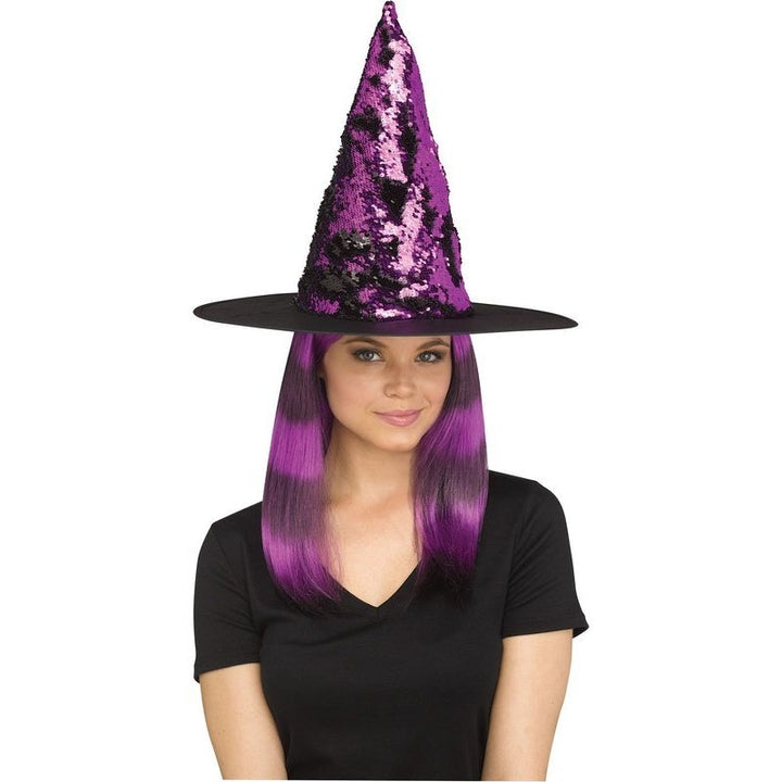 Flip Sequin Witch Hat - Jokers Costume Mega Store