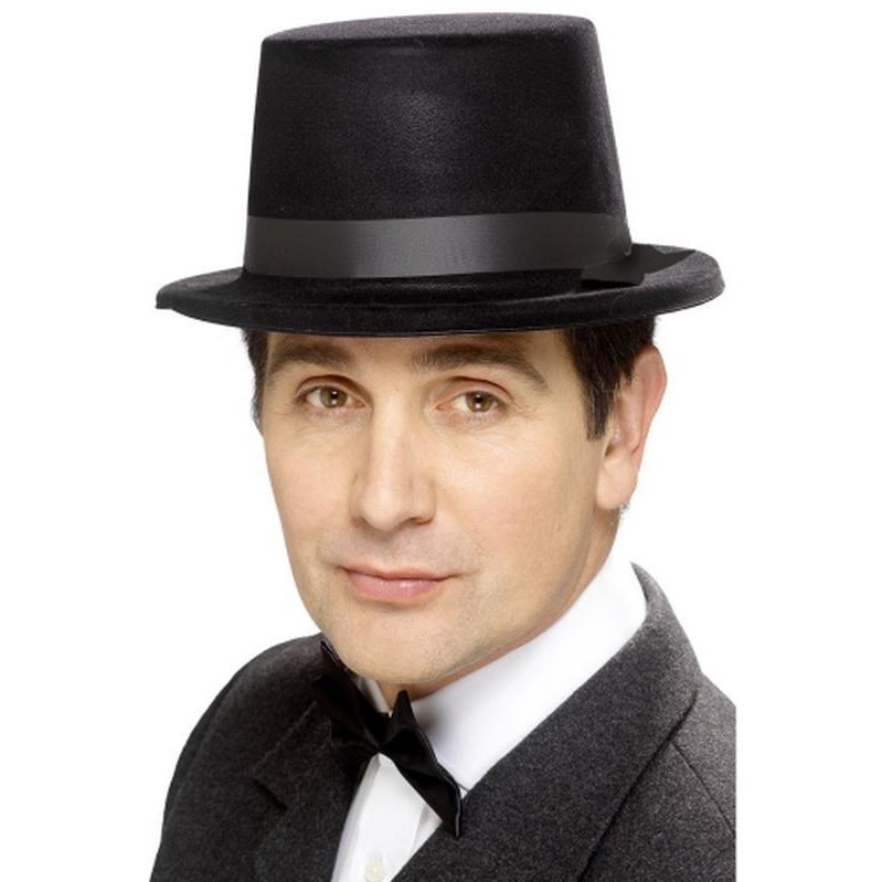 Flocked Topper Hat - Jokers Costume Mega Store