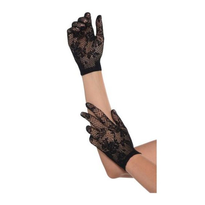 Floral Net Glovelettes - Jokers Costume Mega Store