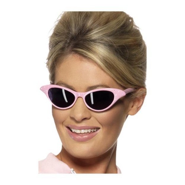 Flyaway Style Rock & Roll Sunglasses, Pink - Jokers Costume Mega Store