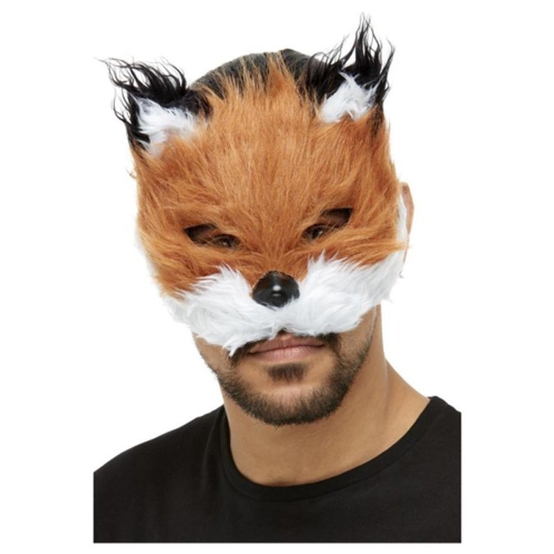 Fox Face Mask, Orange - Jokers Costume Mega Store