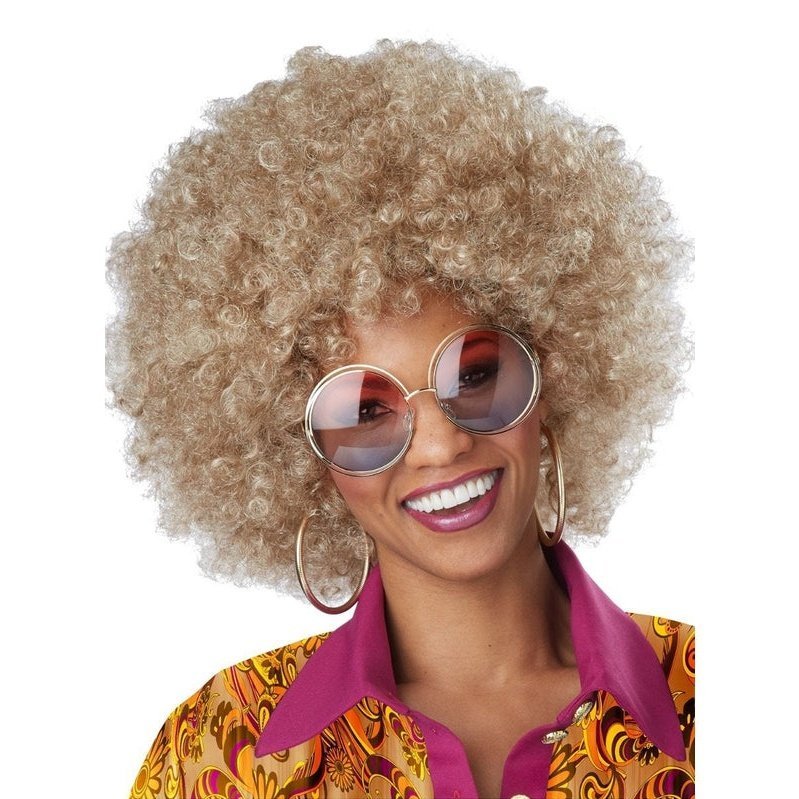 Foxy Lady Women's 1970's Blonde Afro Wig - Jokers Costume Mega Store