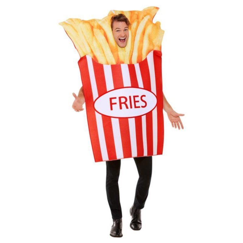 Fries Costume, Red & White - Jokers Costume Mega Store