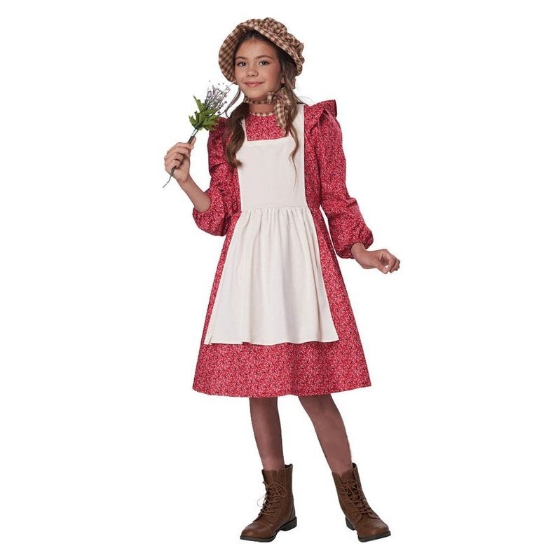 Frontier Settler Red Girls Costume - Jokers Costume Mega Store