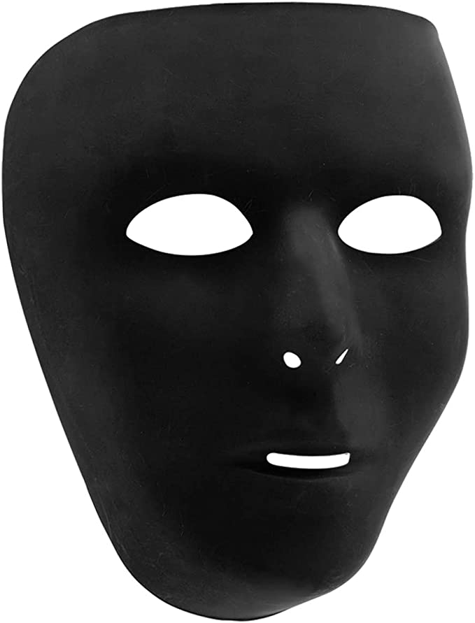 Full Face Mask – Black - Jokers Costume Mega Store