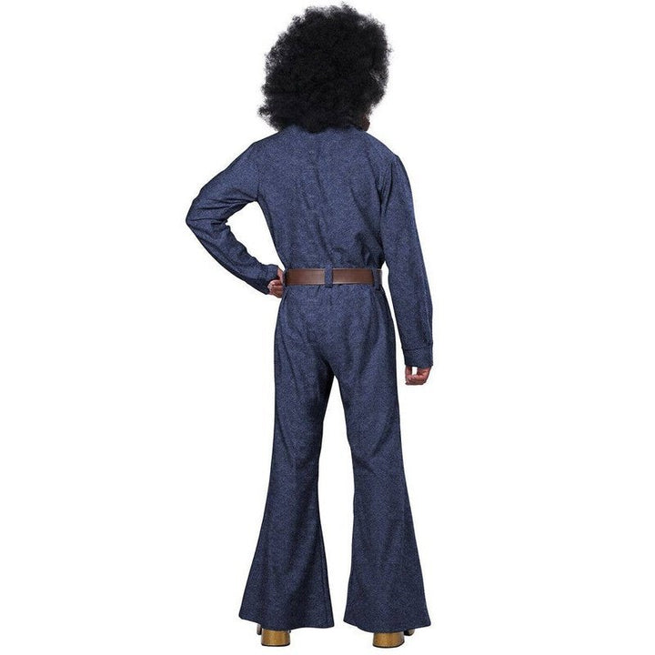 Funky Blue Denim Men's 1970's Disco Costume - Jokers Costume Mega Store