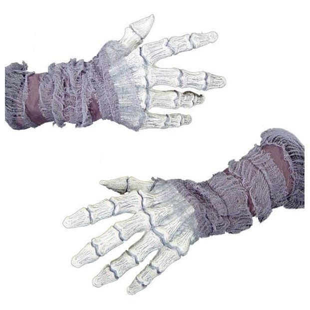 Gauze Ghostly Bones Hands - Jokers Costume Mega Store