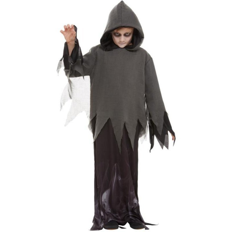 Ghoul Robe Ghost Ghoul Costume - Black Hooded Robe for Halloween – Jokers Costume ...