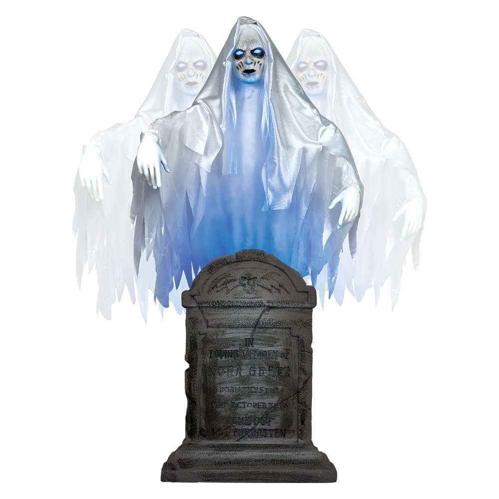 Ghost Woman Over Tombstone Animated Prop - Jokers Costume Mega Store