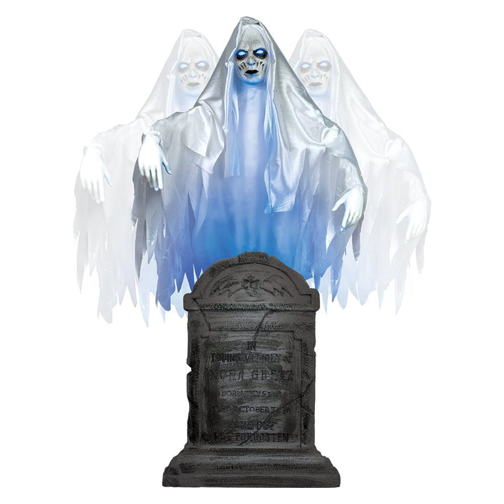 Ghost Woman Over Tombstone Animated Prop - Jokers Costume Mega Store