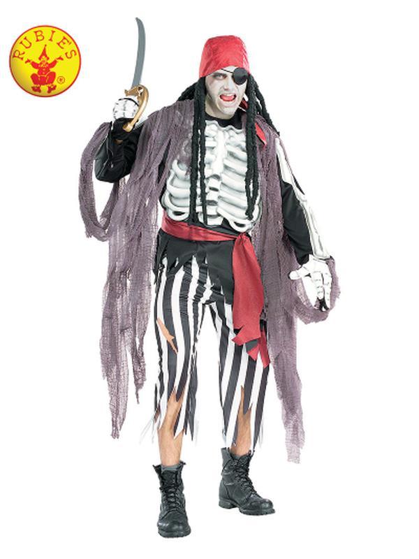 Ghostship Pirate Costume Size Xl - Jokers Costume Mega Store