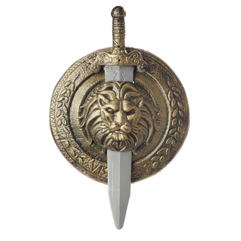 Gladiator Combat Shield & Sword 12" - Jokers Costume Mega Store