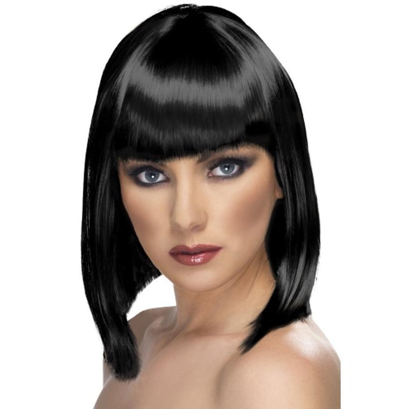 Glam Wig - Black, Short - Jokers Costume Mega Store