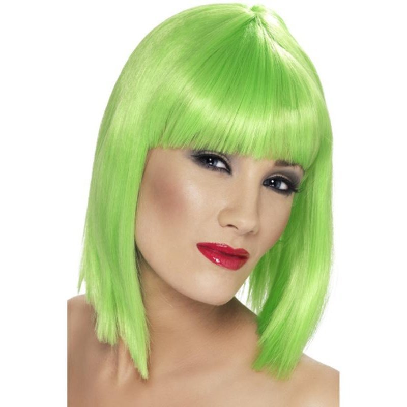 Glam Wig - Neon Green, Short - Jokers Costume Mega Store