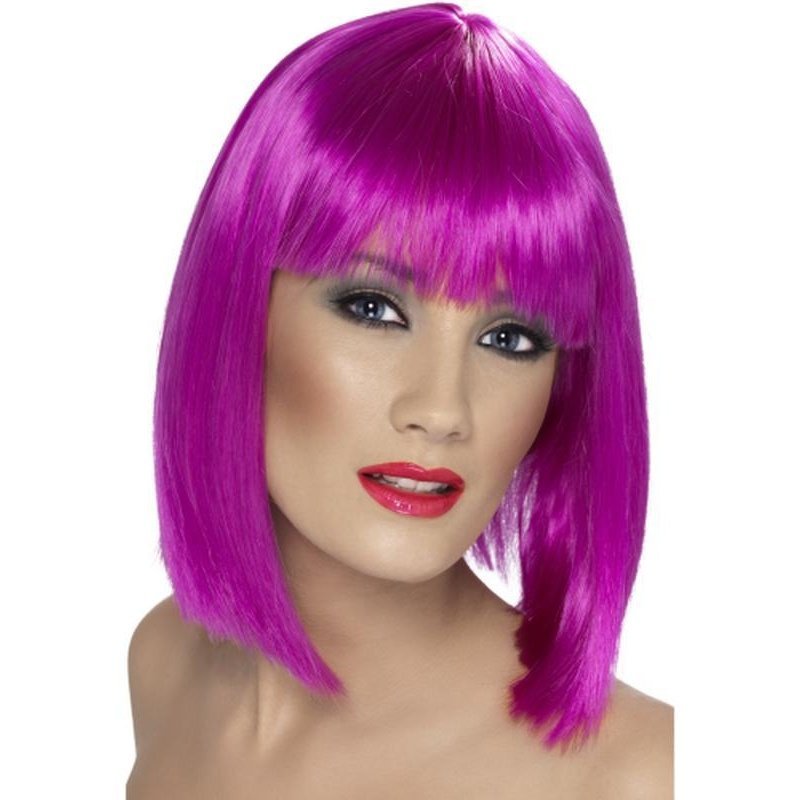 Glam Wig - Neon Purple, Short - Jokers Costume Mega Store