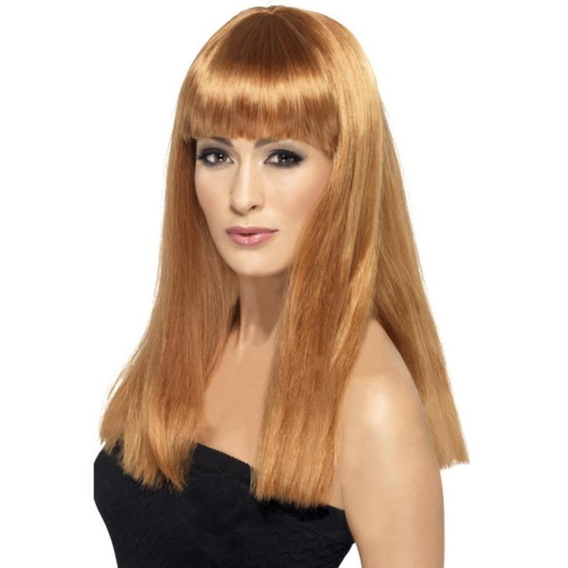 Glamourama Wig - Auburn, Long - Jokers Costume Mega Store