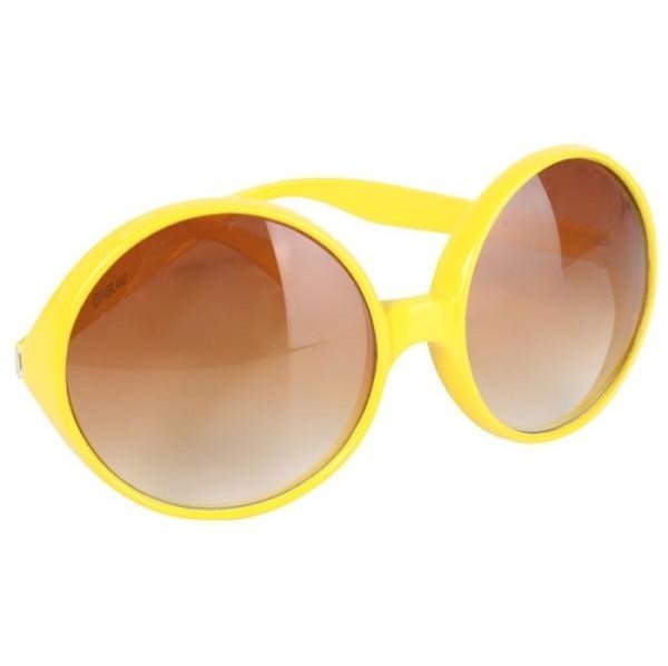 Glasses Hippie Yellow Brown Lenses - Jokers Costume Mega Store