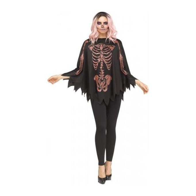 Glitter Skeleton Poncho 2 Colours - Jokers Costume Mega Store