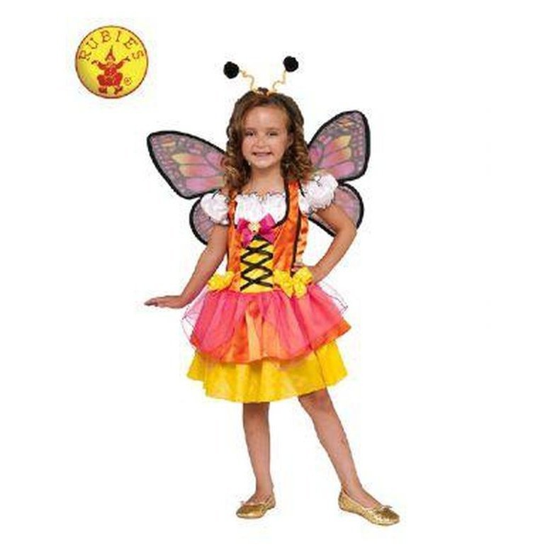 Glittery Orange Butterffly Size L - Jokers Costume Mega Store