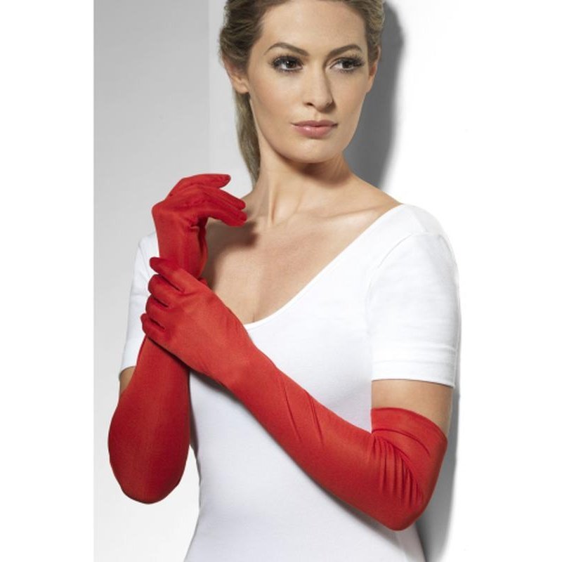 Gloves Red, Long - Jokers Costume Mega Store