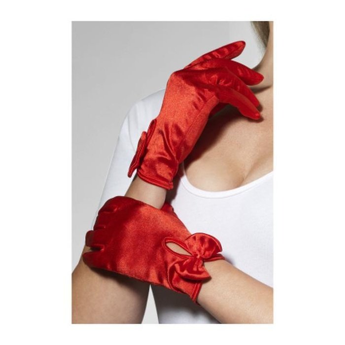 Gloves, Short, Red - Jokers Costume Mega Store