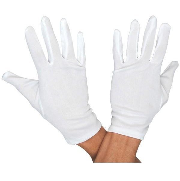 Gloves Short White - Jokers Costume Mega Store