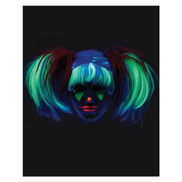 Glow In The Dark Punk Red Pigtails Wig - Jokers Costume Mega Store