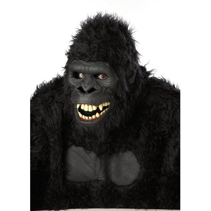 Goin' Ape Deluxe Adult's Furry Black Gorilla Costume - Jokers Costume Mega Store