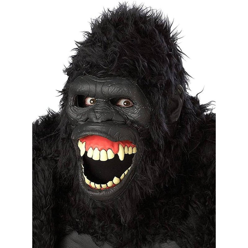 Goin' Ape Deluxe Animotion Moving Gorilla Mask - Jokers Costume Mega Store