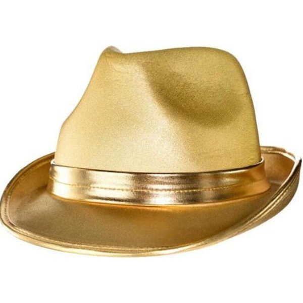Gold Fedora Hat - Jokers Costume Mega Store