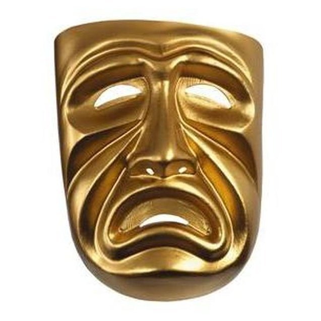 Gold Tragedy Adult Mask - Jokers Costume Mega Store