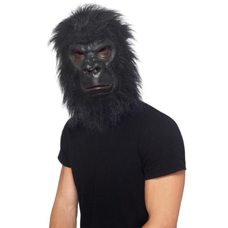 Gorilla Mask Black With Hair - Jokers Costume Mega Store