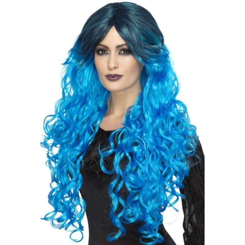 Gothic Glamour Wig - Electric Blue - Jokers Costume Mega Store