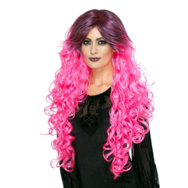 Gothic Glamour Wig - Neon Pink - Jokers Costume Mega Store