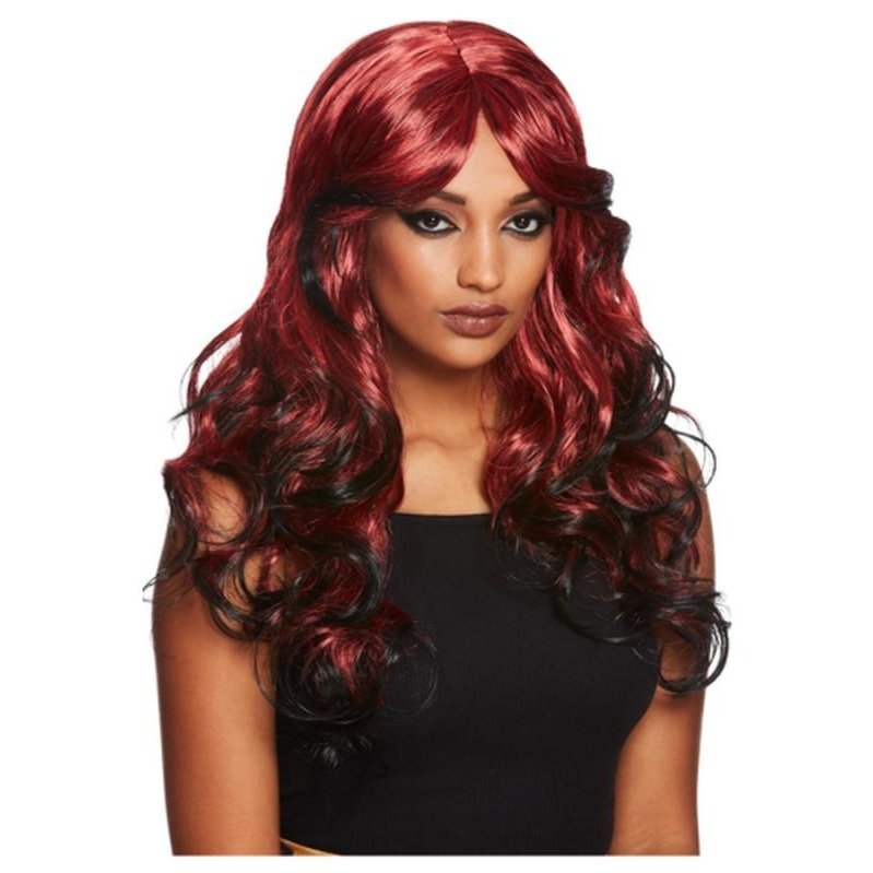 Gothic Temptress Wig, Black & Red - Jokers Costume Mega Store