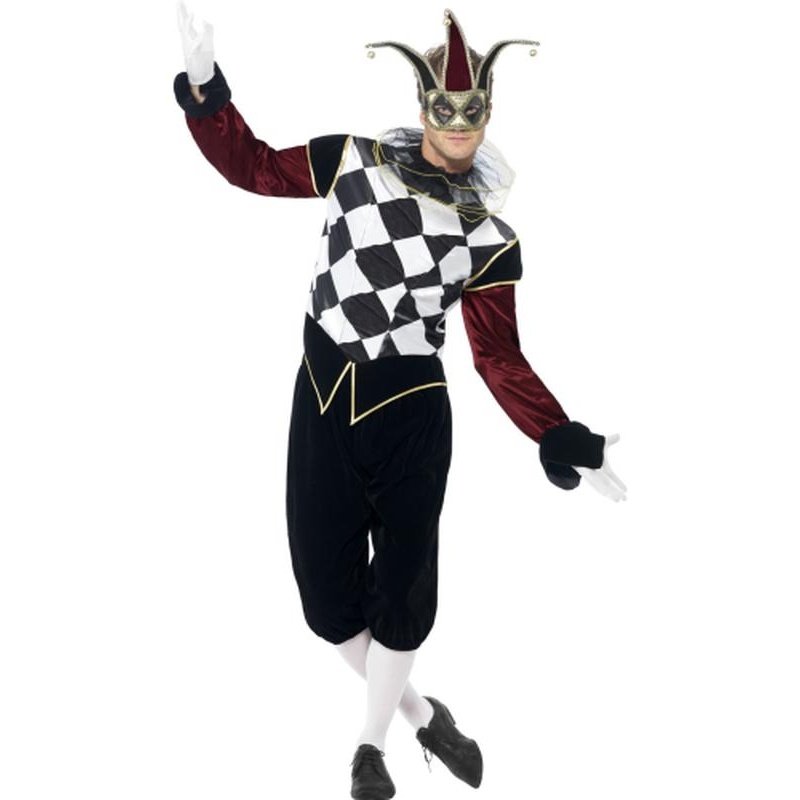 Gothic Venetian Harlequin Costume, Mens - Jokers Costume Mega Store