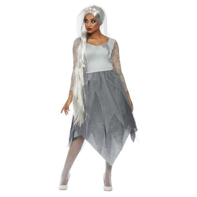 Grave Yard Bride Costume, Grey - Jokers Costume Mega Store