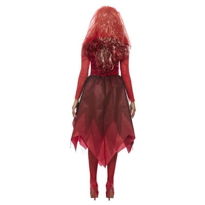 Grave Yard Bride Costume, Red - Jokers Costume Mega Store