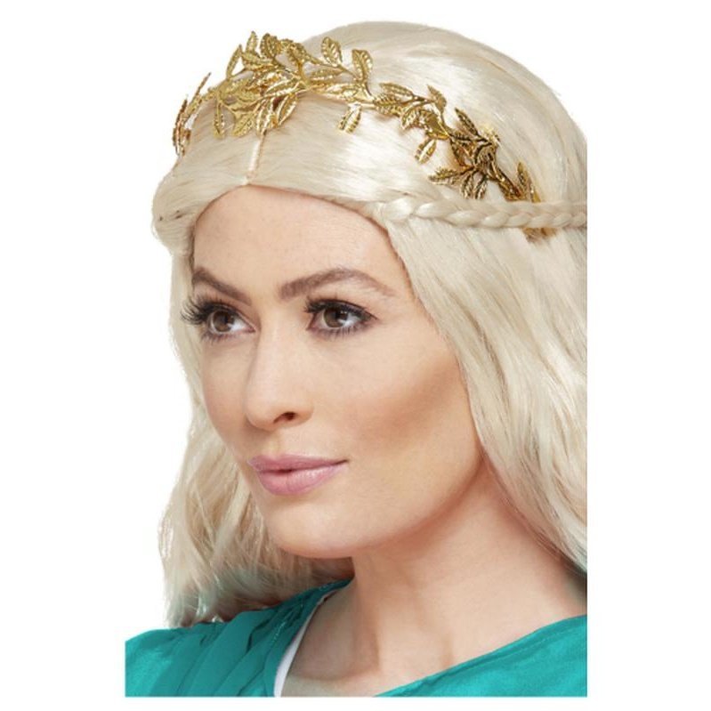 Grecian Leaf Headband, Gold - Jokers Costume Mega Store