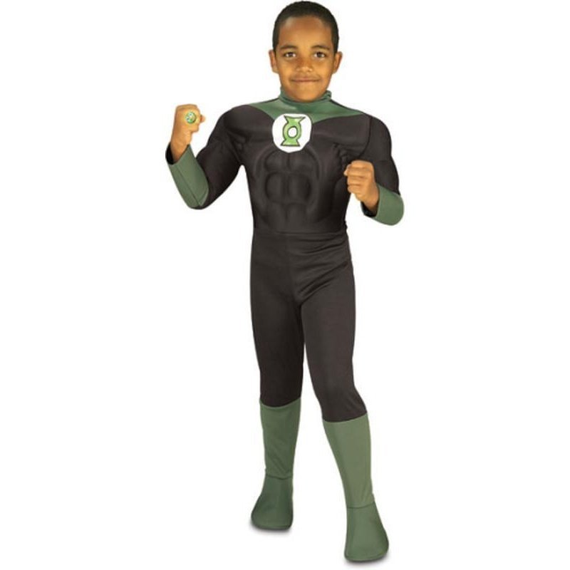 Green Lantern Deluxe Muscle Chest Child Size M - Jokers Costume Mega Store
