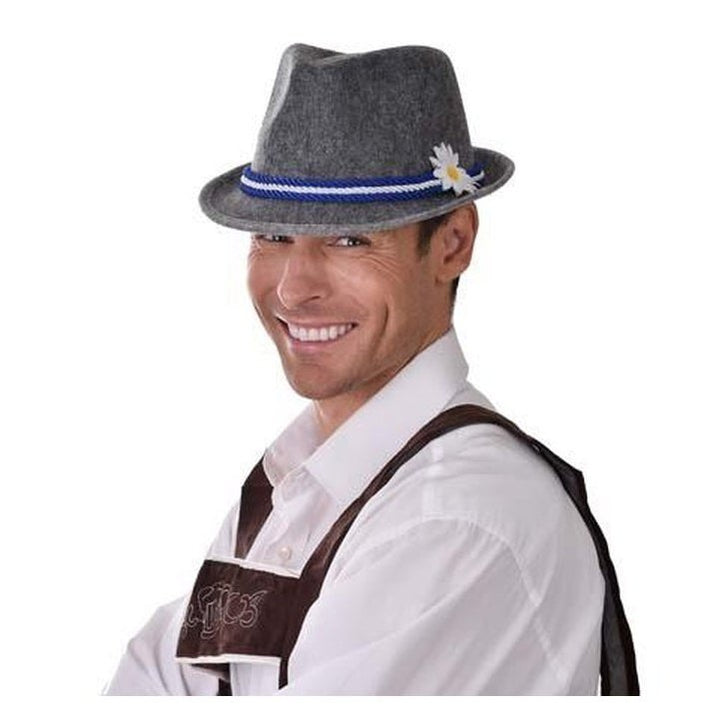 Grey Oktoberfest Fedora - Jokers Costume Mega Store