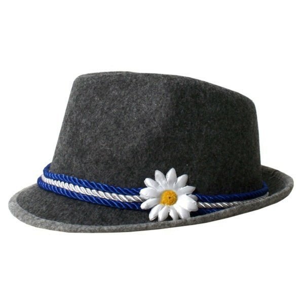 Grey Oktoberfest Fedora - Jokers Costume Mega Store