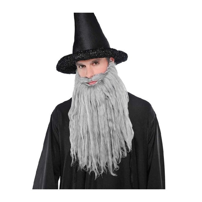 Grey Plush Moustache And Beard, Gandalf - Jokers Costume Mega Store